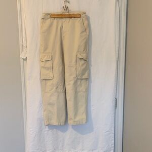 TNA Women's Cream Wide Leg Cargo Pants